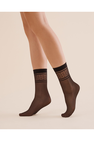 Gabriella Nebi women's poliamide socks with stripes and polka dots