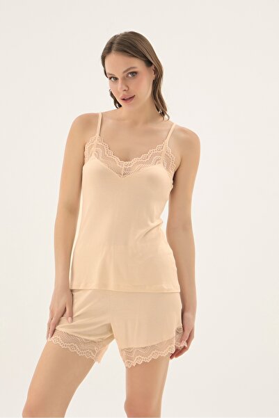 Sevim 17753 Women's Thin Strap Shorts Set