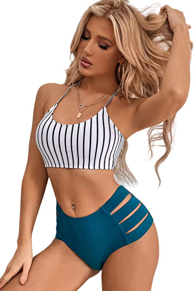 EFAYN.RO Costum de baie dama, 2 piese, model cu taieturi sexy, hot summer, ma...