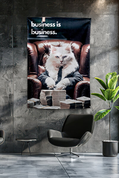 Vagonik Αστείος αφεντικός Γάτα με μοντέρνο σχέδιο Ταπετσαρία τοίχου με μοτίβο...