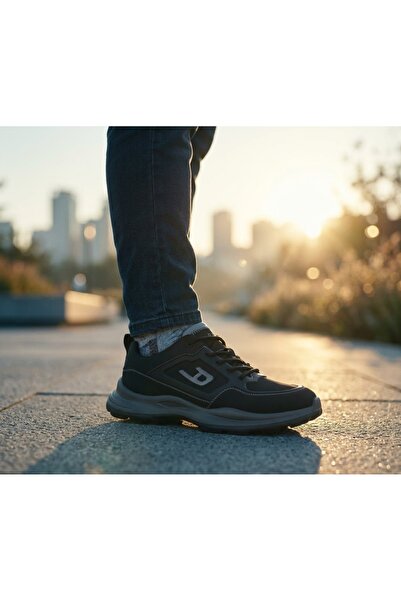 Guja 26Y572 Men's Black Genuine Leather Thick Design Walking Orthopedic Outdo...