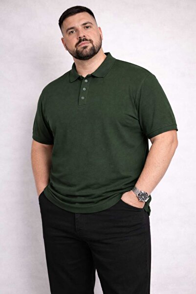 Castello Men's Oversized Polo Neck T-Shirt |   Large Size Comfortable Fit Lac...