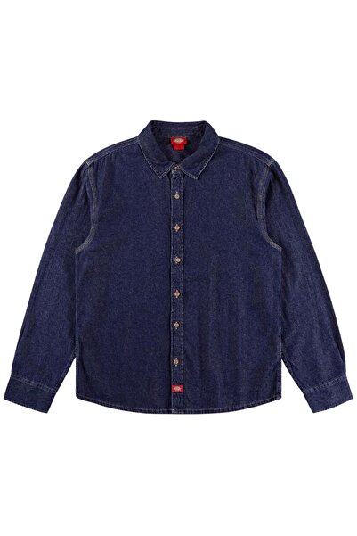 Dickies ΕΛΑΦΡΥ ΤΖΙΝ ΠΟΥΚΑΜΙΣΟ ΜΕ ΜΑΚΡΙΑ ΜΑΝΙΚΙΑ ΣΚΟΥΡΟ ΙΝΔΙΓΚΟ Μ