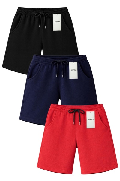 pandy 3-Pack Full-Fit Unisex Basic Shorts