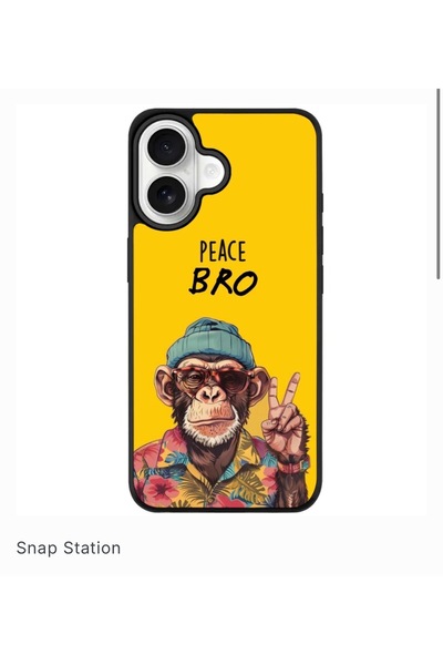 SNAPSTATIONRO Husa de protectie, MagSafe, iPhone 17 - MONKEY_PEACE