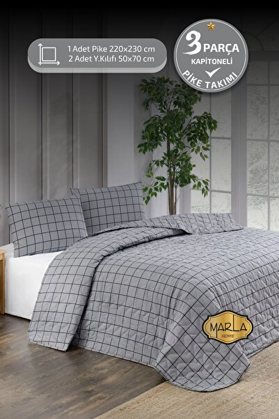 MARLA HOME Σετ Πικέ Διπλό |   Μέγεθος Μπατάλ |   220x230 εκ. |   Κάλυμμα κρεβ...