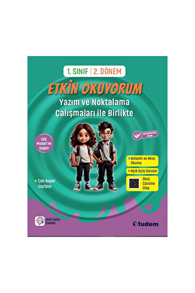 Tudem Yayınları 1. Sınıf Etkin Okuyorum-Yazım ve Noktalama Çalışmaları ile Bi...