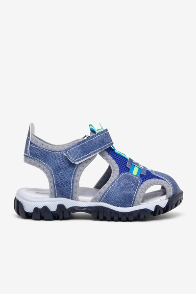 Tonny Black Παιδικά Unisex Τζιν Μπλε Παιδικά Σανδάλια με Velcro Άνετη Εφαρμογή