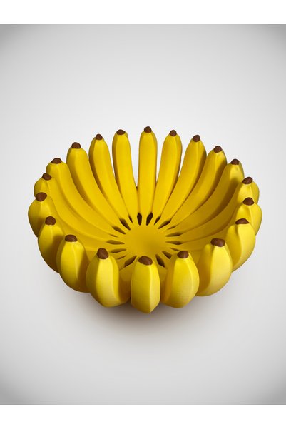 Mays3Dstudio سلة فواكه بتصميم ثلاثي الأبعاد على شكل موزة، حامل فواكه مزخرف، منظم للمطبخ بتصميم أنيق