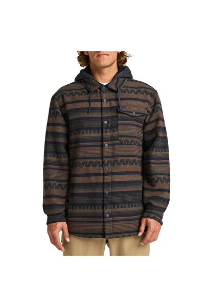 BİLLABONG Φέρνας Μπόντεντεντ Φανελένιο Πουκάμισο με Μακριά Μανίκια Μαύρο XL