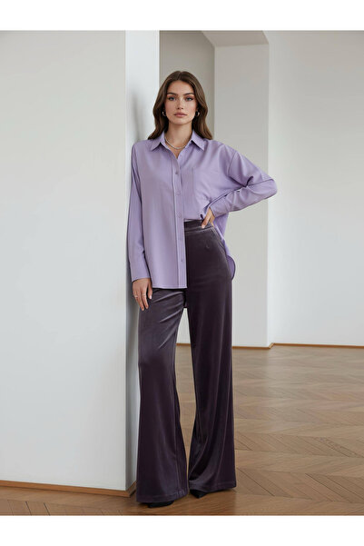 PERA MODA Υπερμεγέθες πουκάμισο ποπλίνας με μακρύ πίσω μέρος και κοντό μπροστ...