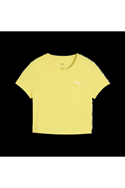 Puma WARDROBE ESS Baby Tee Κίτρινο Γυναικείο T-Shirt