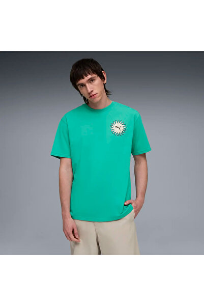 Puma Sunset Drive Relaxed Tee Green Men's T-Shirt