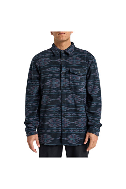 BİLLABONG Φέρνεϊς Φανελένιο Πουκάμισο με Μακριά Μανίκια Ναυτικό Μπλε L