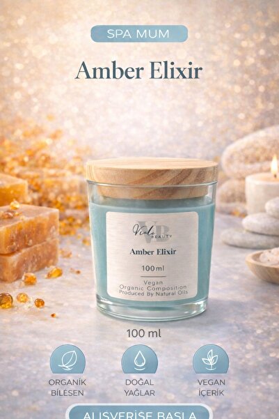 VB VIOLA BEAUTY Natural Spa Candle Cream - Naturel Mum Masaj & El Ve Ayak Bak...