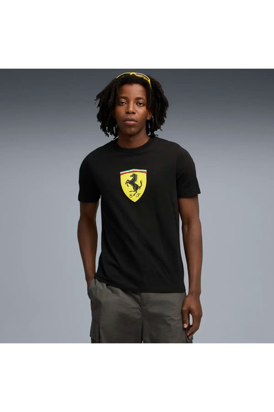 Puma Ferrari Colored Shield Tee Siyah Erkek T-Shirt