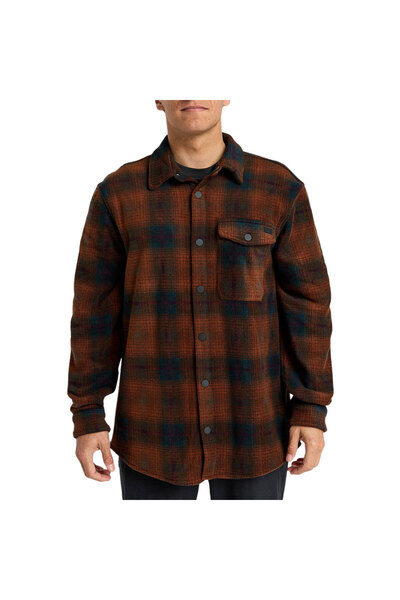BİLLABONG Φέρνεϊς Φανελένιο Πουκάμισο με Μακριά Μανίκια Σκούρο Κέδρο L