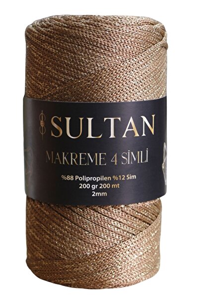 Sultan MAKREME 4 SİMLİ ÖRGÜ İPİ MAKROME ÇANTA İPİ 2200 / 2 ADET