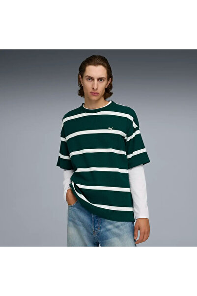 Puma SELECT Essentials Ανδρικό T-Shirt Πράσινο με Υφή Βάφλας