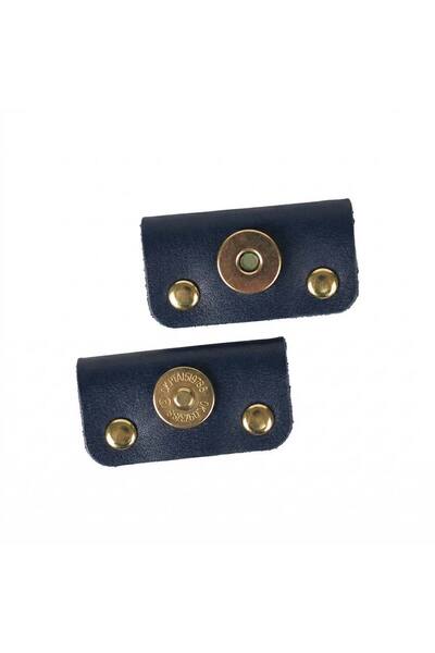 Ritzz Leather Magnetic Bag Clip with Troklu - Navy Blue