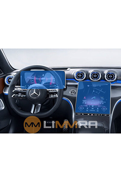 Limmra Mercedes C200 11.9inc Multimedya ve 12.3inc Gösterge 9H Ekran Koruyucu