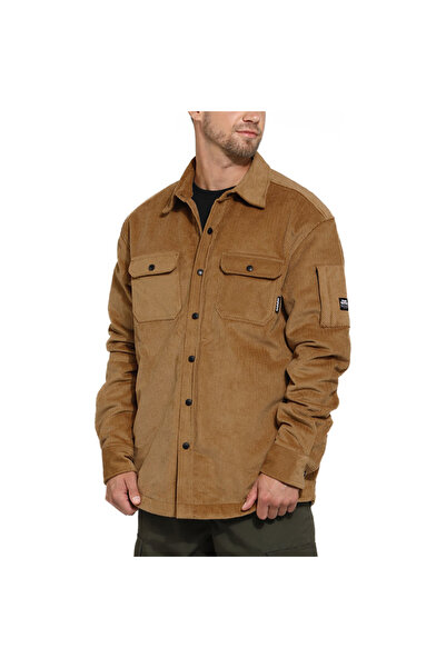 Horsefeathers Dough Μονωμένο Μπλουζάκι Καμηλό Κοτλέ S