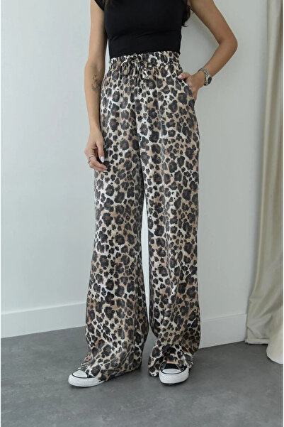 My Blog Λαμπερό παντελόνι με σχέδιο λεοπάρ - 33505
