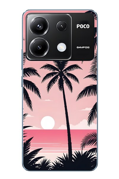 FLAMENKO حافظة هاتف شفافة بنمط راحة اليد متوافقة مع Poco X6 Pro