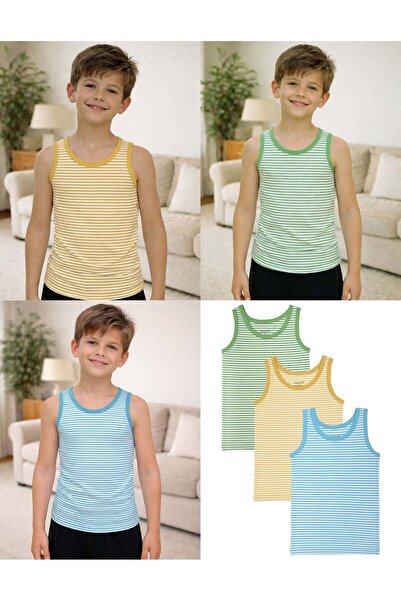 OrganicKid Terra Erkek Çocuk Atlet Set 3'lü