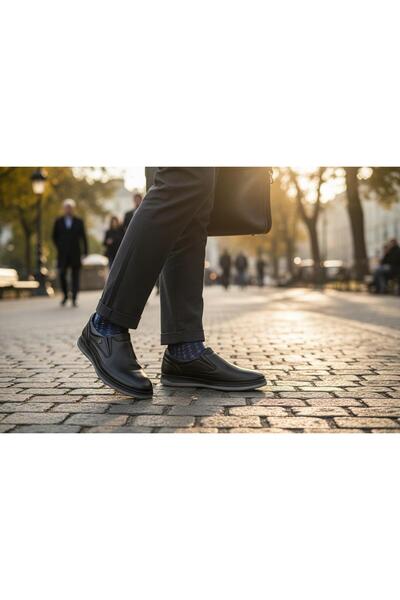 BAYRAMOĞLU KUNDURA Byk Ata 580 Genuine Leather Laceless Stylish Comfortable M...
