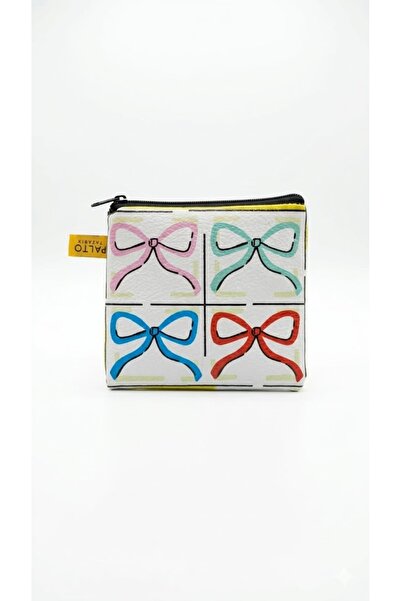 PALTO TASARIM Colorful Ribbon Printed Coin Purse
