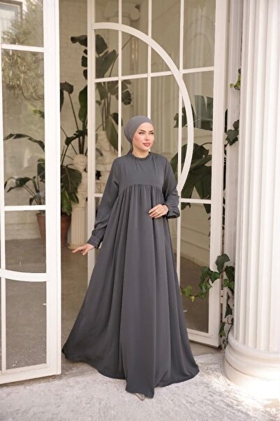 Nissra Ankanoor Dubai Μεταξωτό (σαρμί) Φόρεμα με βολάν και ρόμπα 150 εκ. Anka...