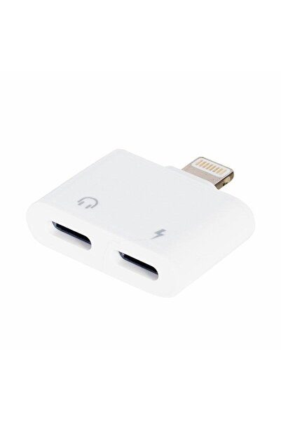 Temiz Pazar Şarj Ve Kulaklik Çoklayici Çevirici Adaptör Lightning To 2 X Type-c