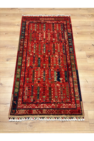 Akarsu PREMİUM %100 SAFYÜN KÖKBOYAMA YOLLUK+EL İŞÇİLİĞİ MEVCUT+80x150 EBATLI