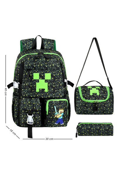 Royal Glow Κορεάτικη τσάντα δημοτικού σχολείου και κουτί φαγητού με θέμα το K...