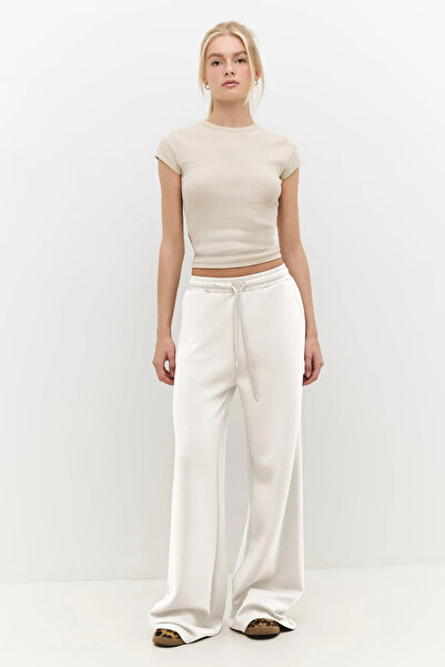 No Matter What Wide-Legged Sweatpants with Elastic Waistband and Laces