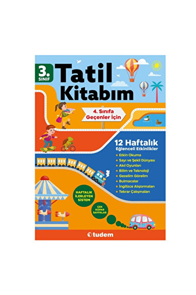 Tudem Yayınları Tudem 3. Sınıf Dan 4. Sınıfa Geçenler İçin Tatil Kitabım 12 H...