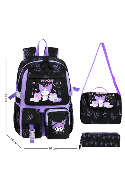 Royal Glow Κορεάτικη τσάντα δημοτικού σχολείου για κορίτσια με θέμα την Κουρό...