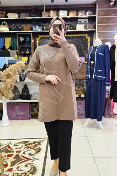 HUMEYRA Mercerized Tunic with Bow Detail