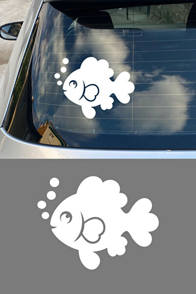 New Jargon Fish Sticker – Car Sticker with Cute Fish Figure - Motor Car Stick...