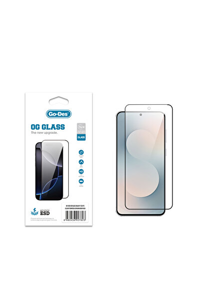 Go-Des Galaxy S25 FE Uyumlu Go Des OG Glass Antistatik Temperli Cam Ekran Kor...
