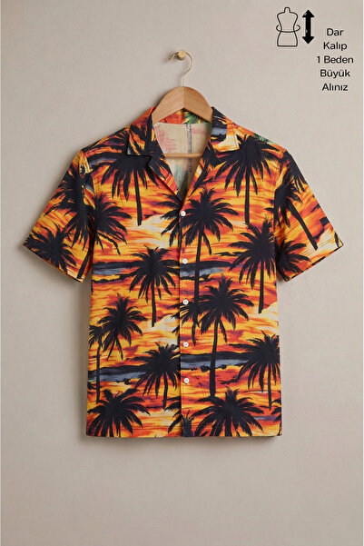 viyamen Πουκάμισο Unisex με Σχέδιο Φοίνικα - Νοσταλγικό Σχέδιο