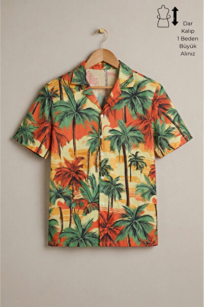 viyamen Πουκάμισο Unisex με Σχέδιο Φοίνικα - Νοσταλγικό Σχέδιο