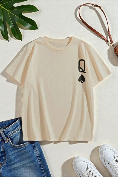 uyguntarz Tricou unisex cu design imprimat Q Maça Kızı