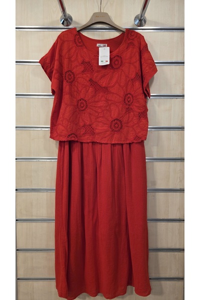 Park Moda Italian Scalloped Cotton Dress