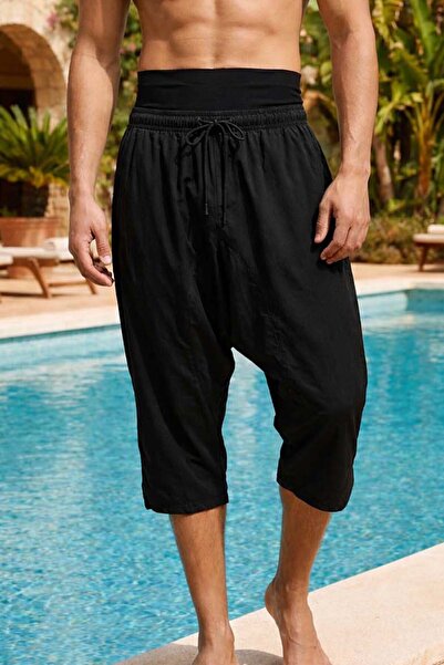 Remsa Mayo Ανδρικό μαγιό Shalwar, σορτς πισίνας, RKS-012, μαύρο