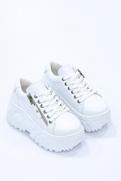 kajal ayakkabı Sp156 High Sole Zippered Sports Shoes