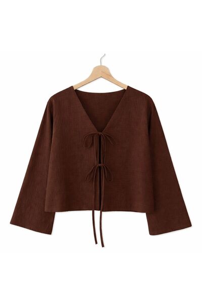 CNG MODA Πουκάμισο κιμονό με δέσιμο μπροστά και 2 κορδόνια