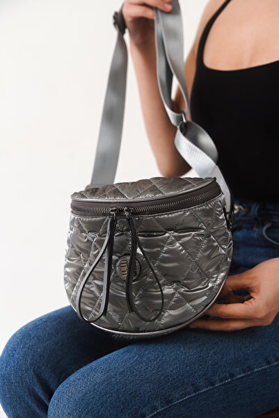 FEMME Alicia Platinum Quilted Women's Crossbody Bag – Stylish, Lightweight, a...