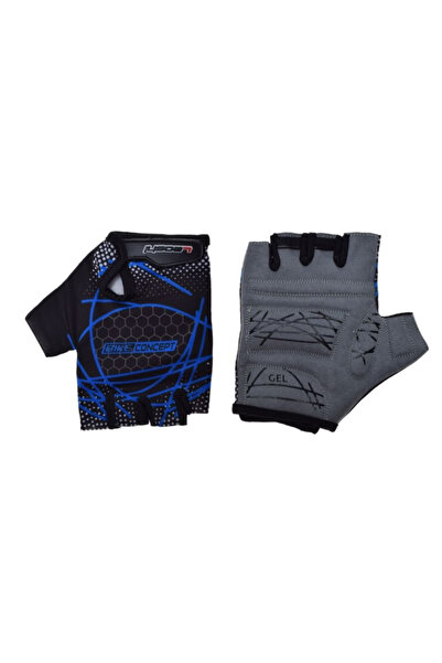 Leoshi Manusi ciclism adulti, Leoshi, cu gel, culoare negru/albastru, marime L